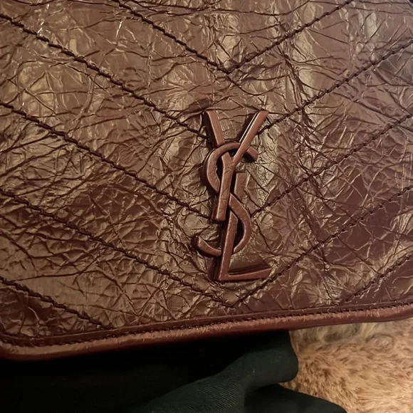 YSL burgundy small Crossbody bag - Picture 3 of 8